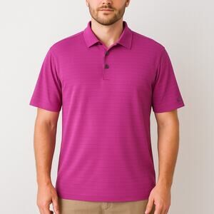Nike Tiger Woods Fit Dry Golf Polo Men’s L Fuchsia Pink Performance Shirt